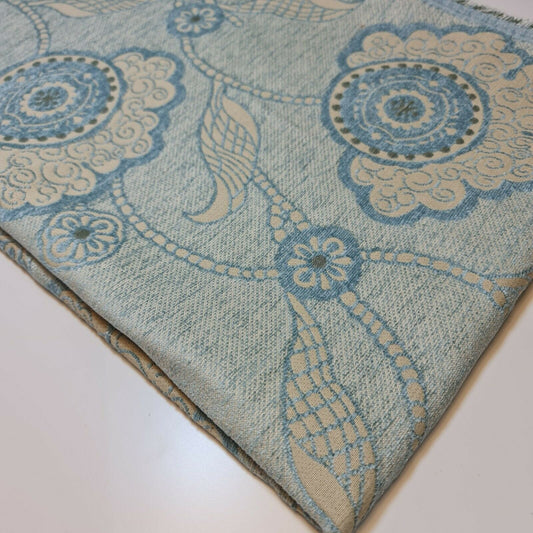 Vintage Village Chenille Deco Jacquard Kissen Vorhang/Polsterstoff 140cm