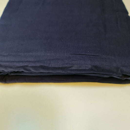 100% Cotton Muslin Fabric - Sheer Gauze, Plain Weave, 44” Wide | Perfect for Dress Lining, Crafts & More (Navy Blue)