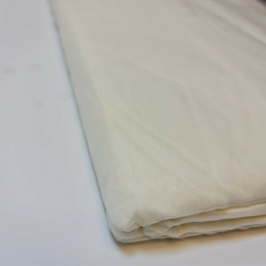 100% Cotton Muslin Fabric - Sheer Gauze, Plain Weave, 44” Wide | Perfect for Dress Lining, Crafts & More (Cream)