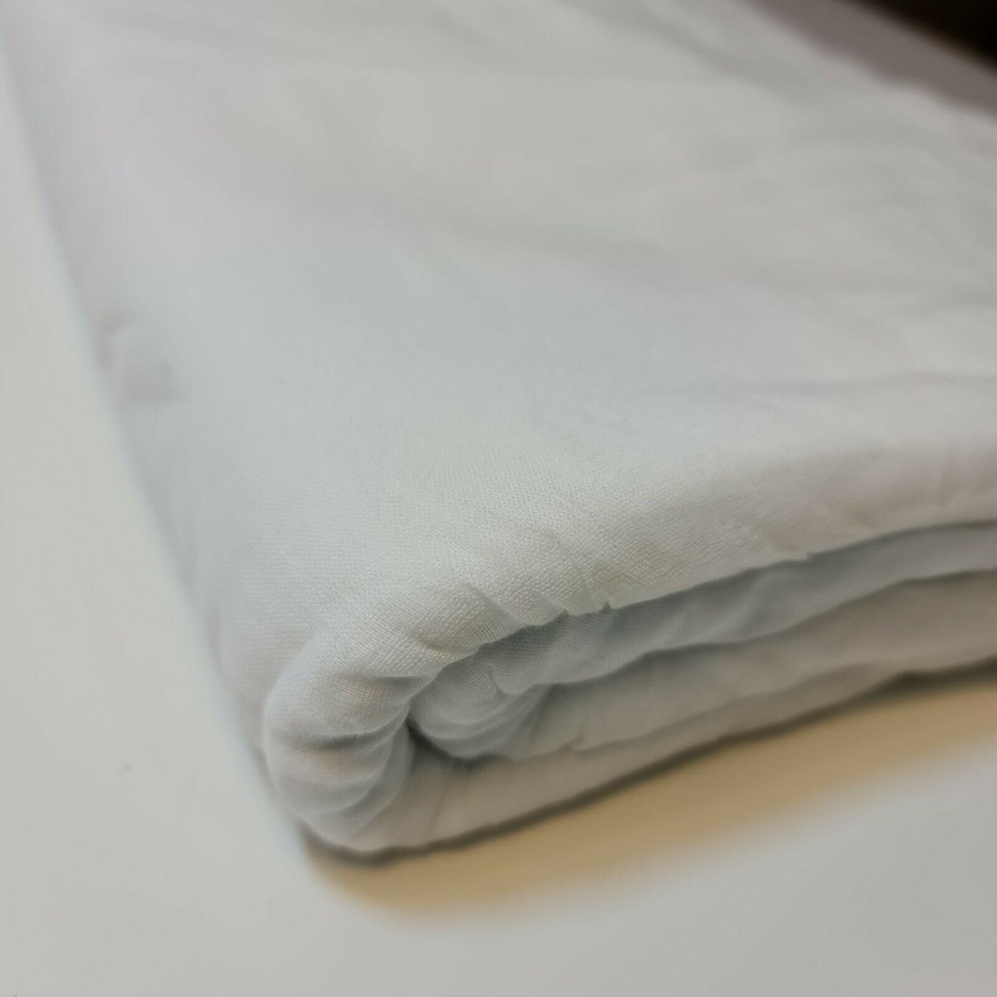 100% Cotton Muslin Fabric - Sheer Gauze, Plain Weave, 44” Wide | Perfect for Dress Lining, Crafts & More (White)