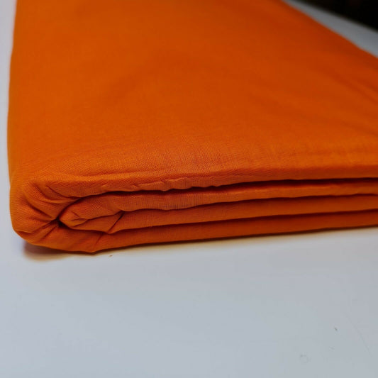 100% Cotton Muslin Fabric - Sheer Gauze, Plain Weave, 44” Wide | Perfect for Dress Lining, Crafts & More (Orange)