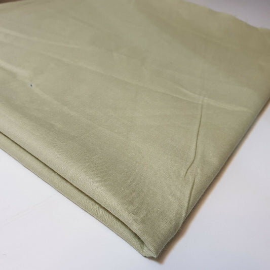 Plain 100% Cotton Egyptian Cambric Poplin Craft Soft Dress Material Fabric 44" (Light Olive Green)