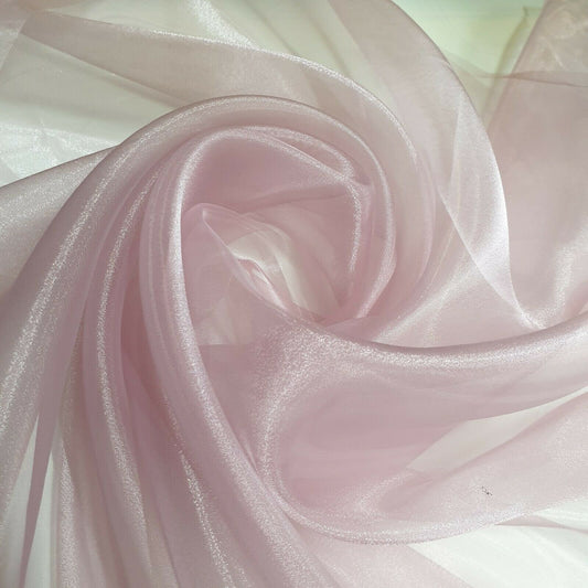 Sheer Organza Fabric Voile Drape Curtain, Wedding Fabric 150cm Organdie By Meter (Dusty Pink)