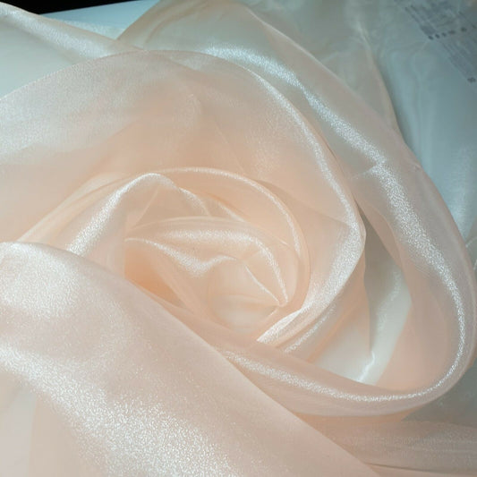 Sheer Organza Fabric Voile Drape Curtain, Wedding Fabric 150cm Organdie By Meter (Peach)