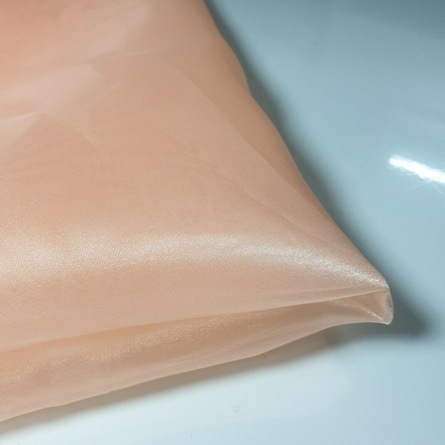 Sheer Organza Fabric Voile Drape Curtain, Wedding Fabric 150cm Organdie By Meter (Peach)