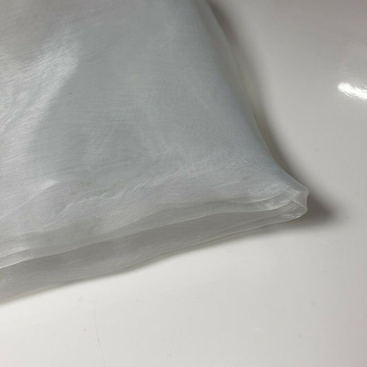 Transparenter Organzastoff, Voile-Vorhang, Hochzeitsstoff, 150 cm, Organza, Meterware (Silber)