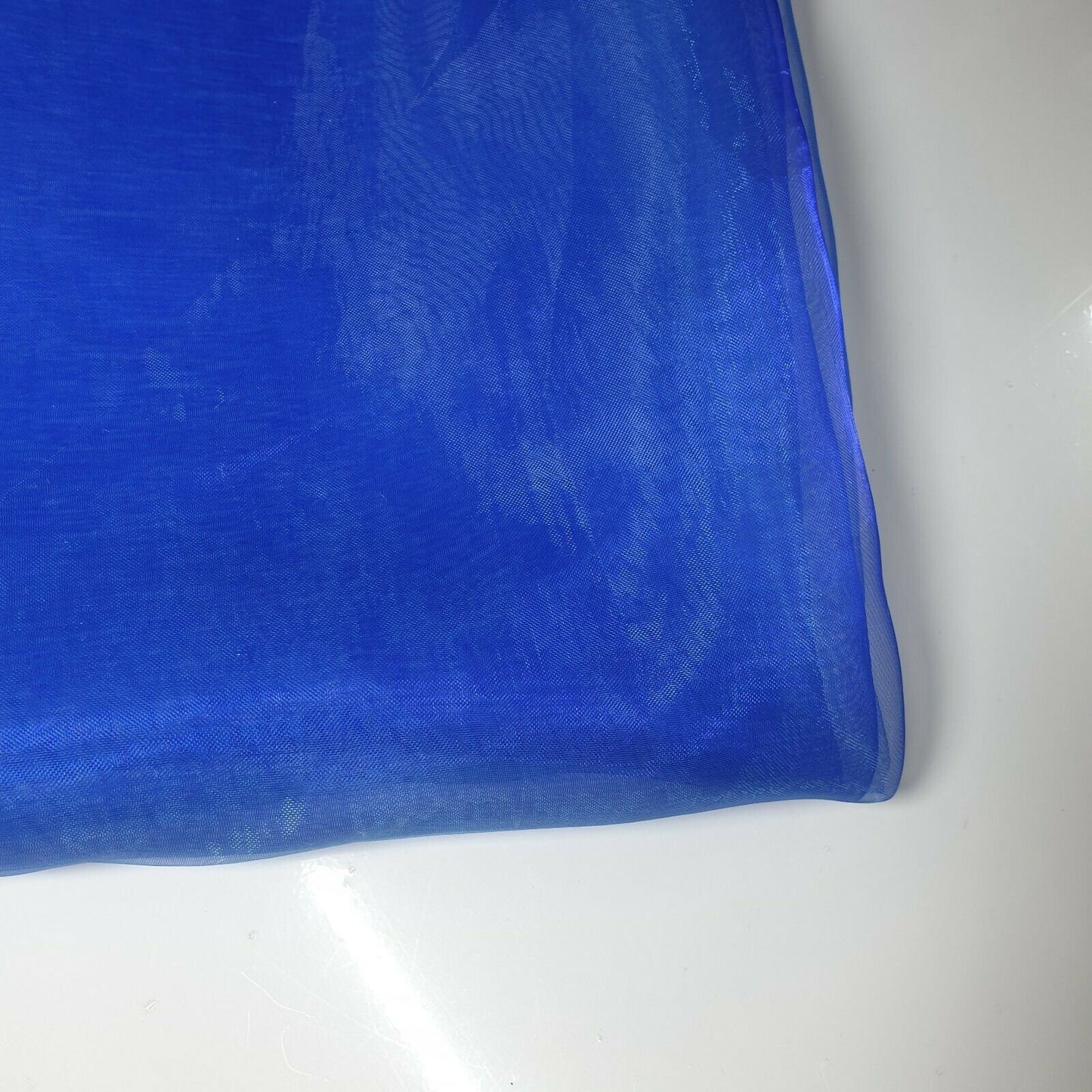 Sheer Organza Fabric Voile Drape Curtain, Wedding Fabric 150cm Organdie By Meter (Royal Blue)