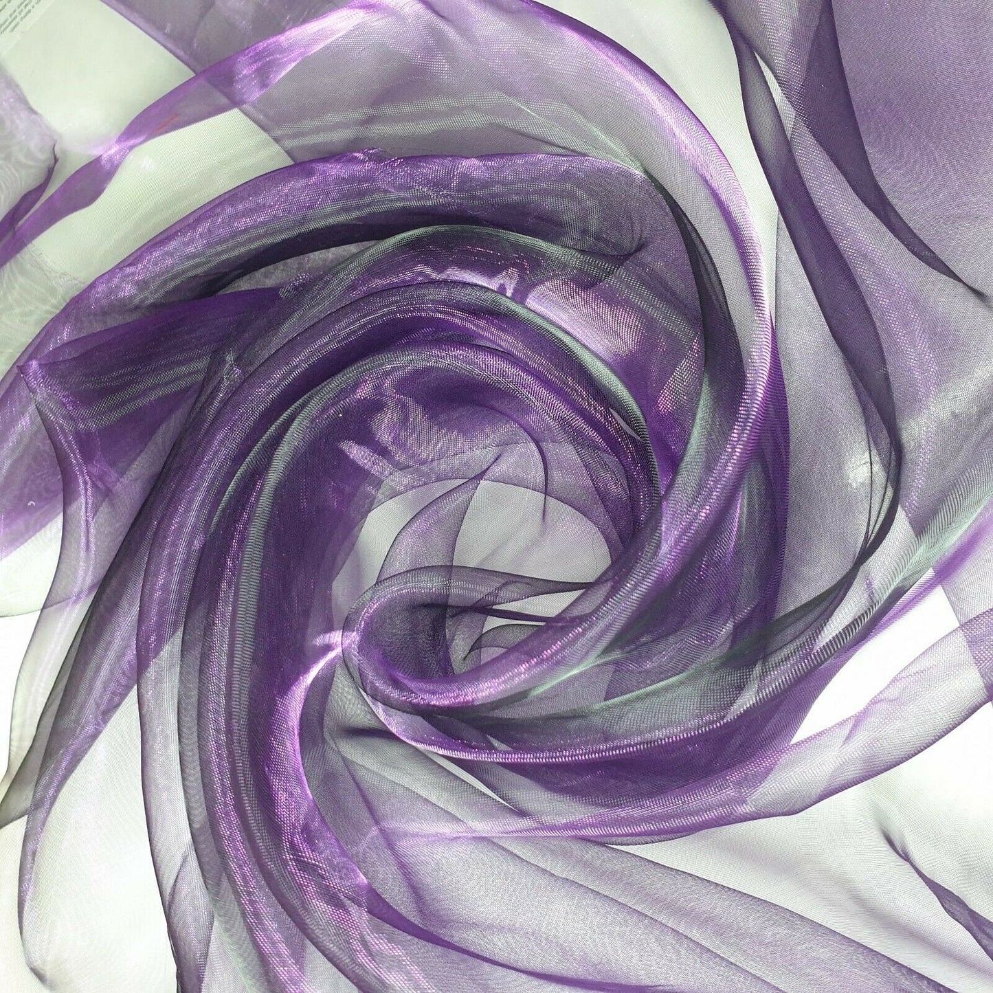 Sheer Organza Fabric Voile Drape Curtain, Wedding Fabric 150cm Organdie By Meter (Deep Purple)