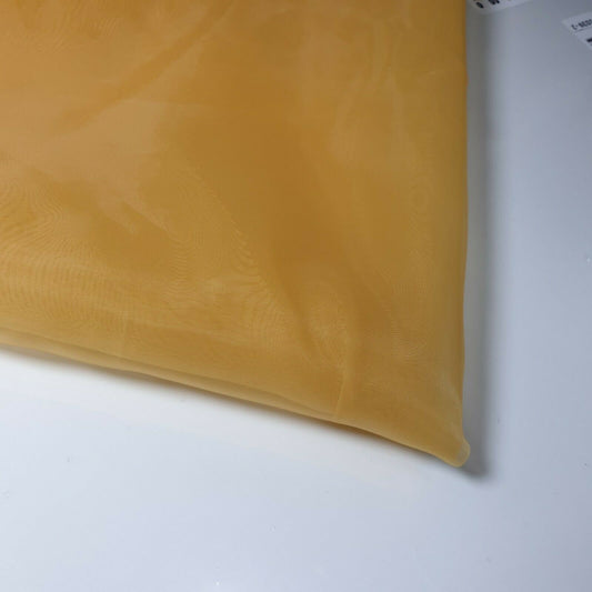 Transparenter Organzastoff, Voile-Vorhang, Hochzeitsstoff, 150 cm, Organza, Meterware (Golden)
