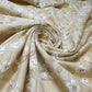 Vintage Floral Print 100% Cotton Japanese Soft Dress Sarong Drape Fabric 58" (Beige Gold)