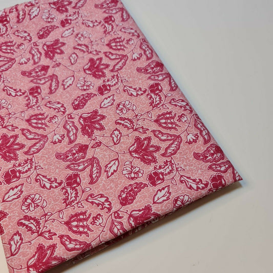 Neuer Stoff zum Basteln mit Blumenmuster für Frühling und Sommer, Polycotton, 111,8 cm, Meterware (Pink)
