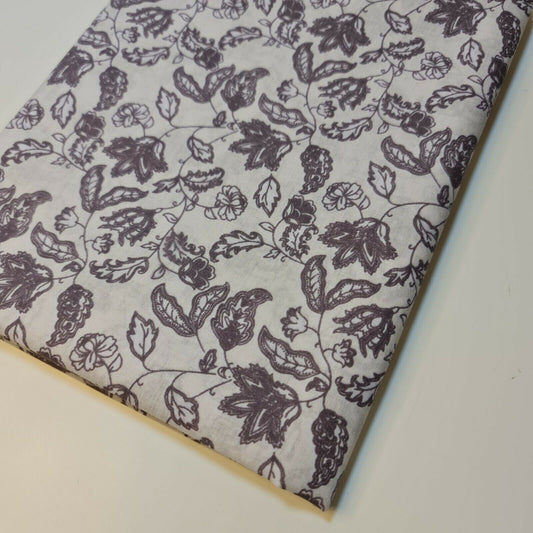 Neuer Stoff zum Basteln mit Blumenmuster für Frühling und Sommer, Polycotton, 111,8 cm, Meterware (Creme)