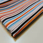 Vintage Multi Stripe Mixed Bar Lines Printed Pleated Plisse Jersey Fabric 58" (Design 1)