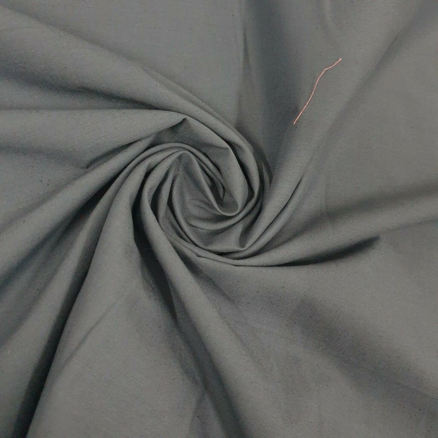 Plain 100% Cotton Egyptian Cambric Poplin Craft Soft Dress Material Fabric 44" (Grey)