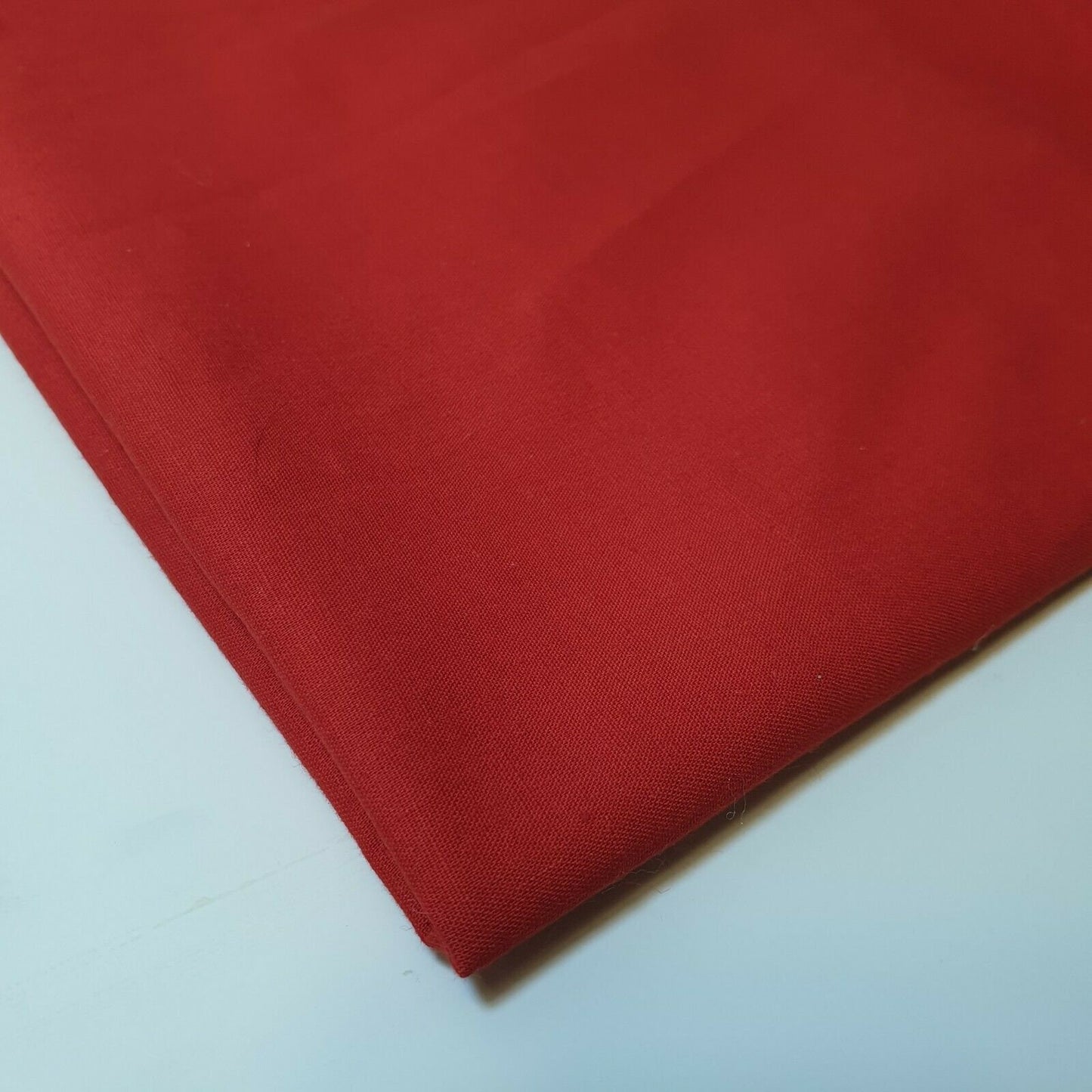 Plain 100% Cotton Egyptian Cambric Poplin Craft Soft Dress Material Fabric 44" (Red)