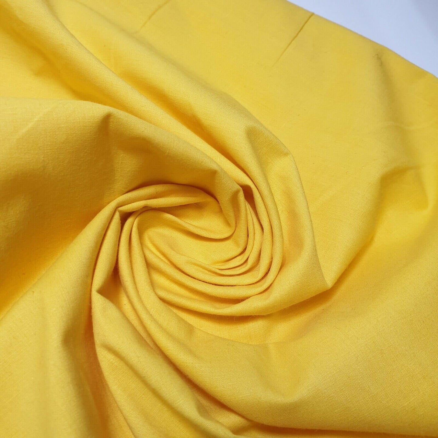 Plain 100% Cotton Egyptian Cambric Poplin Craft Soft Dress Material Fabric 44" (Canary Yellow)