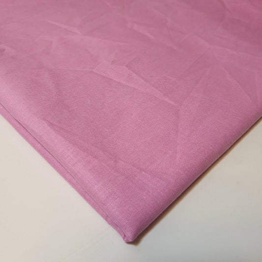 Plain 100% Cotton Egyptian Cambric Poplin Craft Soft Dress Material Fabric 44" (Candy Pink)