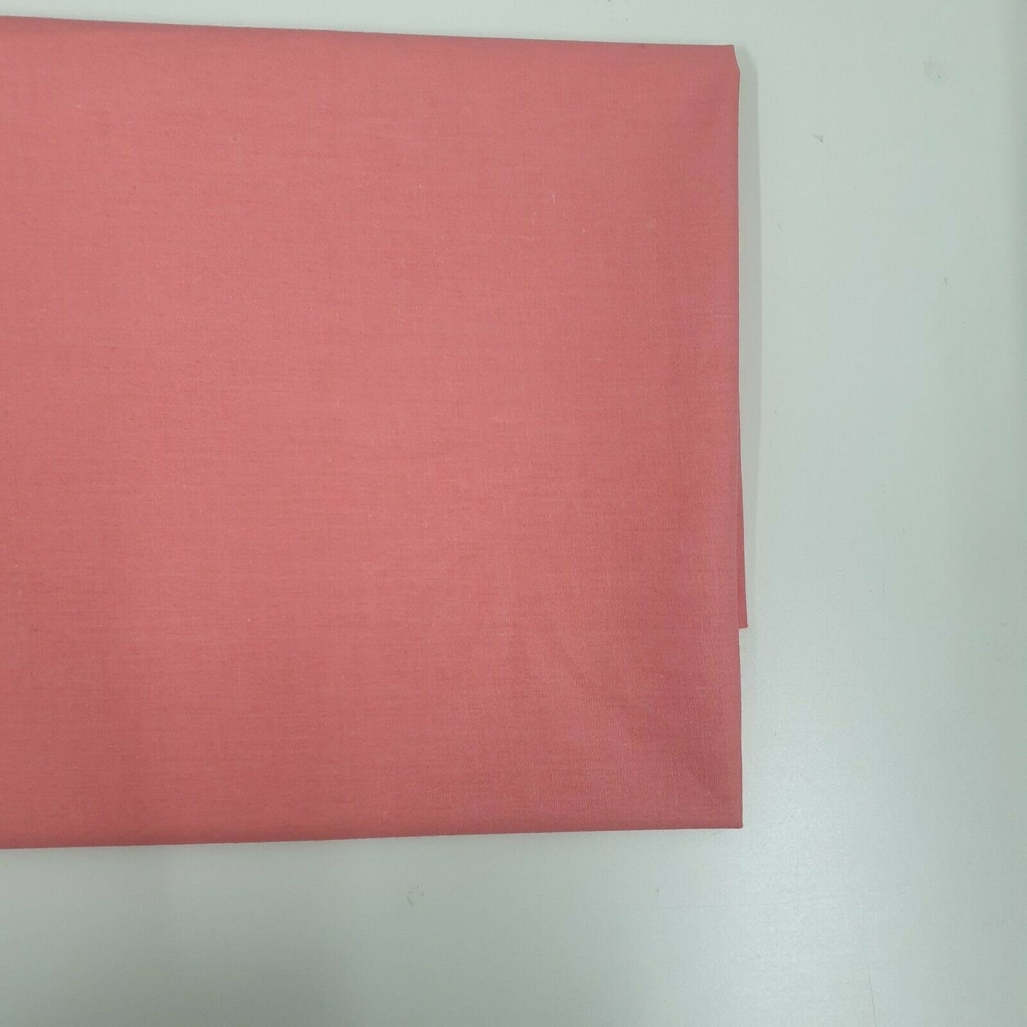 Plain 100% Cotton Egyptian Cambric Poplin Craft Soft Dress Material Fabric 44" (Coral)