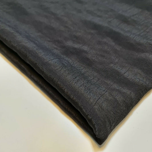 Black Poly Crepe Dress Craft Fabric 58" By The Metre- AJ