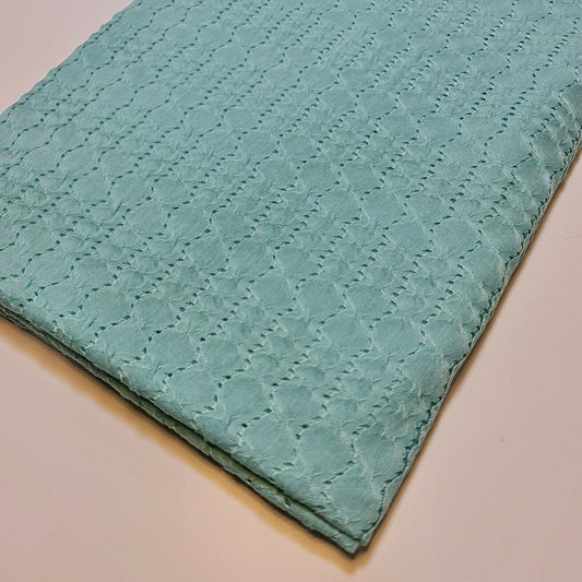 Mint Cut Work Viskose Stickerei Boho Kleid Bastelstoff Meterware 140cm