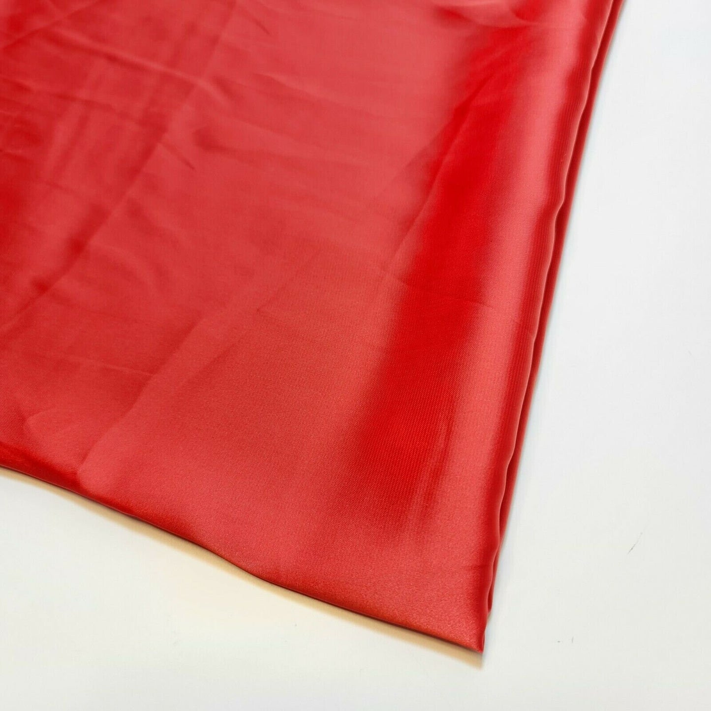 New Silky Charmeuse Satin Lightweight Bridal Dress Drape Décor Fabric 58" (Coral)