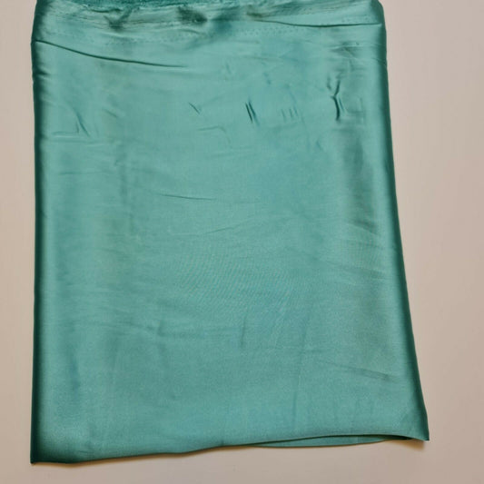 Neuer seidiger Charmeuse-Satin, leichter Dekostoff für Brautkleider, 147,3 cm (Cyan)