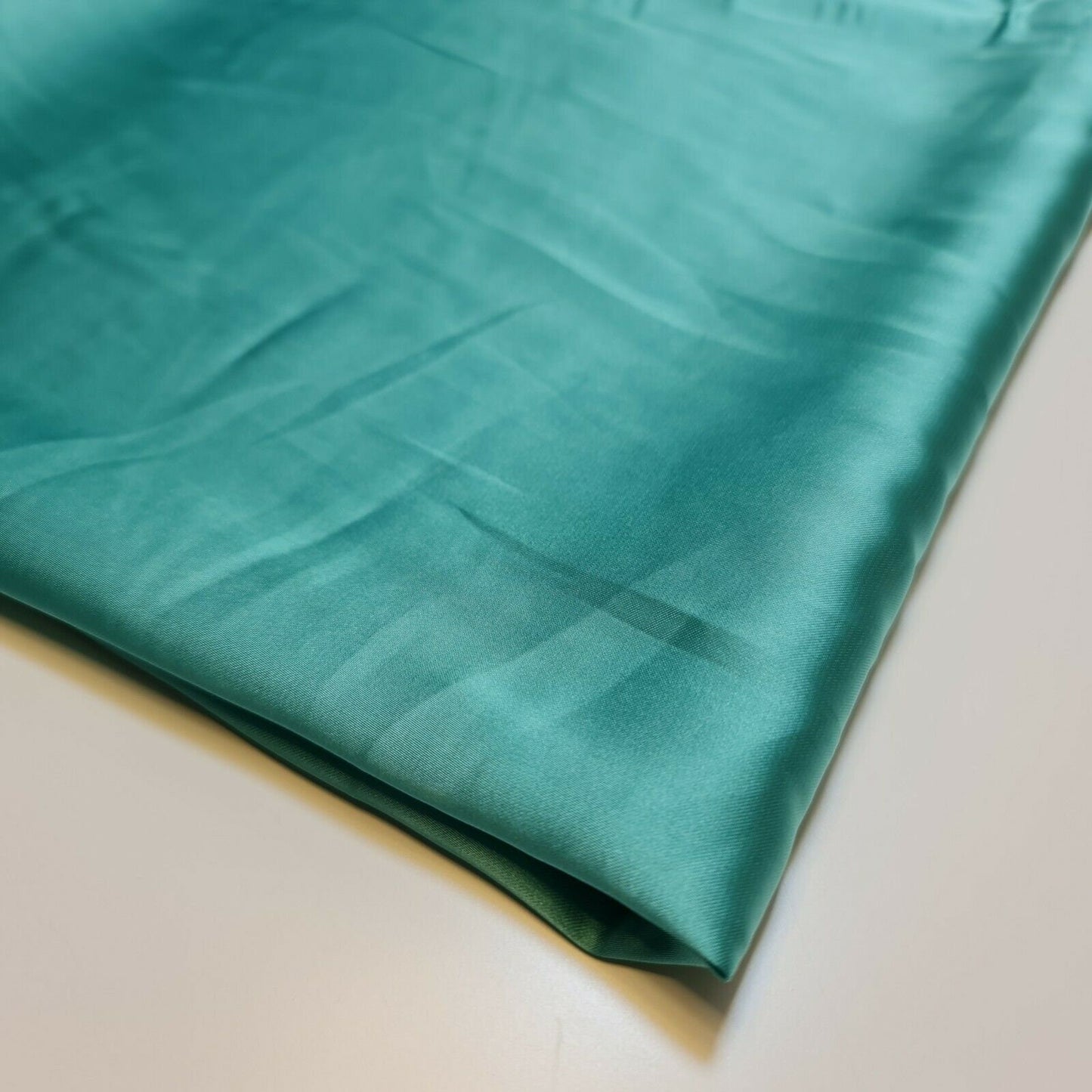 New Silky Charmeuse Satin Lightweight Bridal Dress Drape Décor Fabric 58" (Cyan)