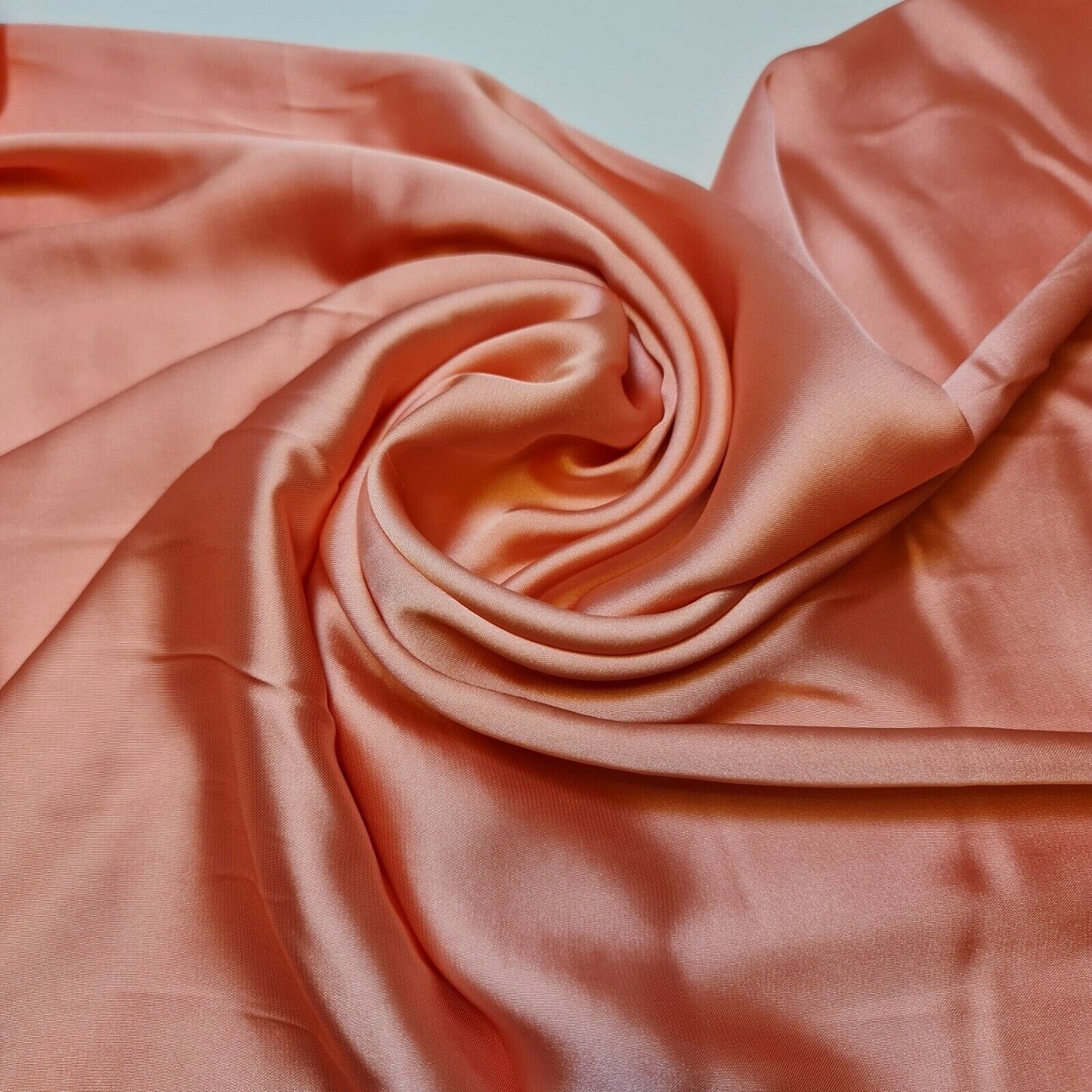 New Silky Charmeuse Satin Lightweight Bridal Dress Drape Décor Fabric 58" (Light Peach)