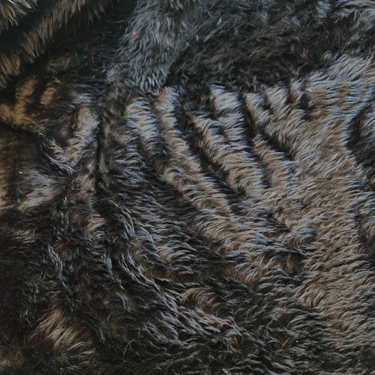 Plain (BLACK)Fun Faux Fur Fabric Material By Meter 58"