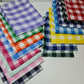 Polycotton Fabric 1" Gingham Check Material Dress Craft Uniform Checked 112cm  (Cerise)