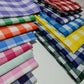 Polycotton Fabric 1" Gingham Check Material Dress Craft Uniform Checked 112cm  (Kingfisher)