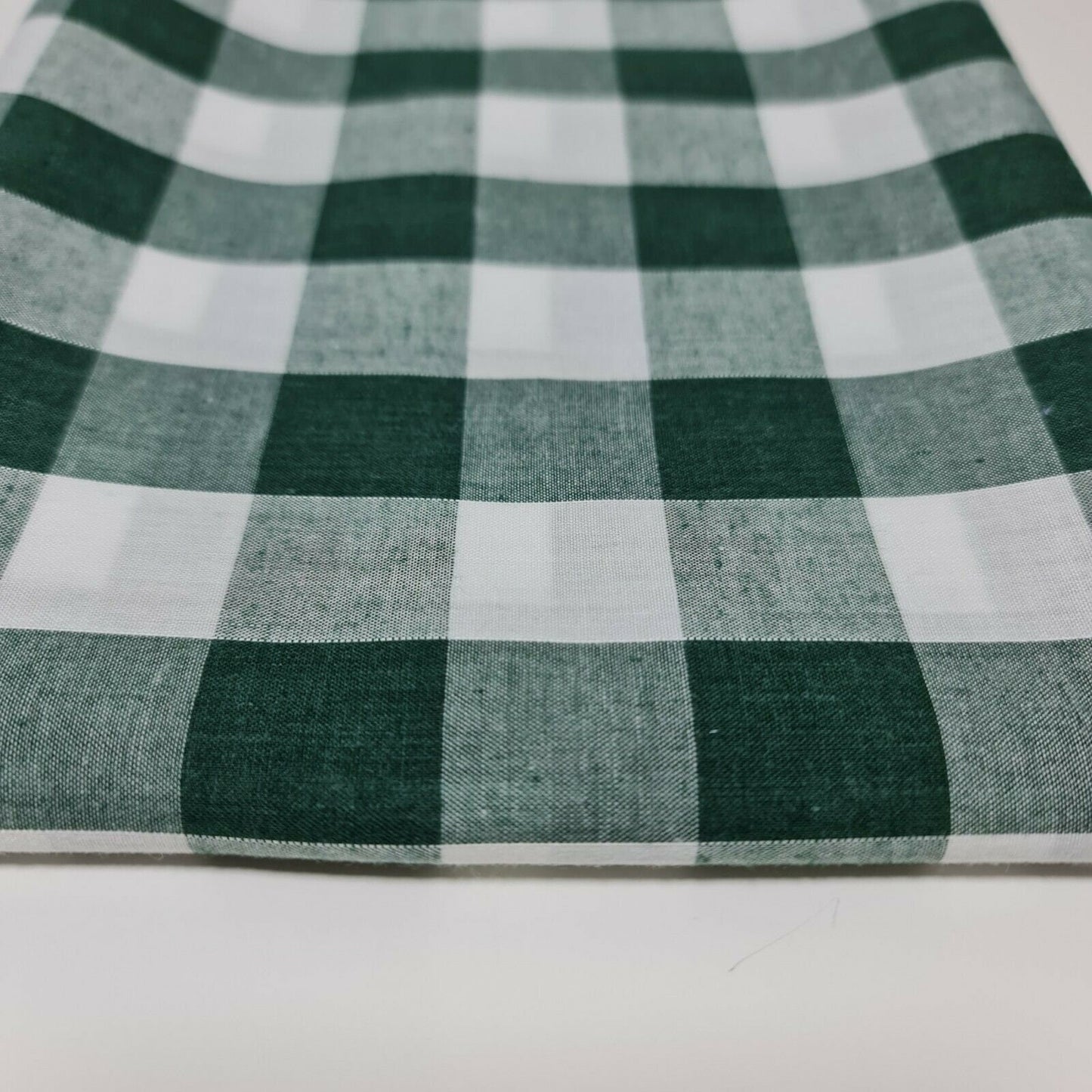 Polycotton-Stoff, 2,5 cm, Gingham-Karostoff, für Kleider, Bastelarbeiten, Uniformen, kariert, 112 cm (Flaschengrün)