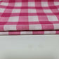 Polycotton Fabric 1" Gingham Check Material Dress Craft Uniform Checked 112cm  (Cerise)