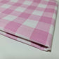 Polycotton Fabric 1" Gingham Check Material Dress Craft Uniform Checked 112cm  (Pink)