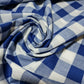 Polycotton Fabric 1" Gingham Check Material Dress Craft Uniform Checked 112cm  (Royal Blue)