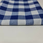 Polycotton Fabric 1" Gingham Check Material Dress Craft Uniform Checked 112cm  (Royal Blue)