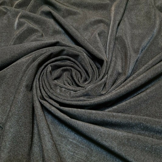 Elastane 4-Way Stretch Nylon Light Weight Spandex Dancewear Swimwear ITY Fabric 58"  (BLACK)