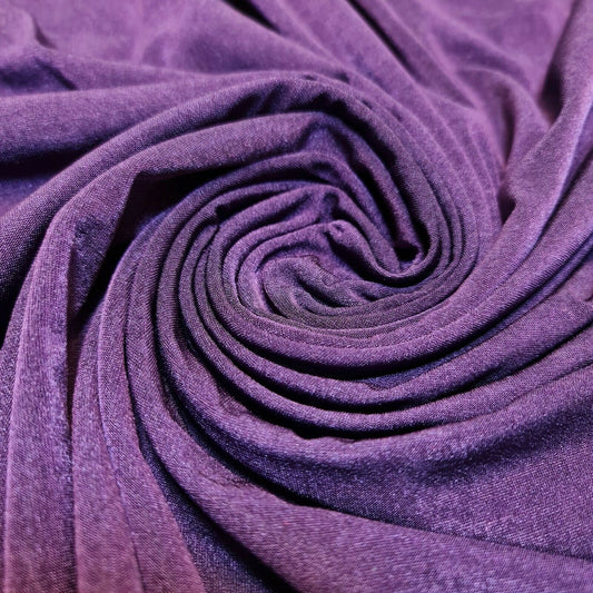 Elastane 4-Way Stretch Nylon Light Weight Spandex Dancewear Swimwear ITY Fabric 58"  (Purple)