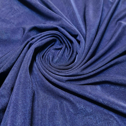 Elastane 4-Way Stretch Nylon Light Weight Spandex Dancewear Swimwear ITY Fabric 58"  (French Navy)
