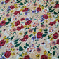 100% Cotton Poplin Floral Rose Print Spring Fabric Dress Craft Soft Fabric 58" (Beige Base)