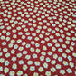 100% Cotton Poplin Floral Spring Bloom Print Fabric Dress Craft Soft Fabric 58" (Red)