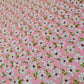 100% Cotton Poplin Floral Spring Bloom Print Fabric Dress Craft Soft Fabric 58" (Pink)