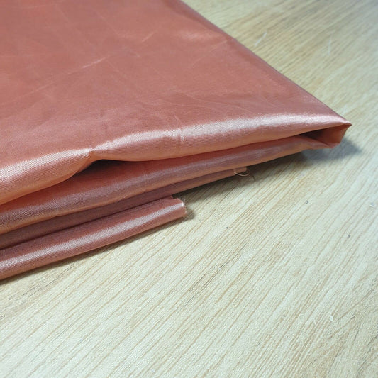 Rust Habotai Polyester Silk Lining Fabric 150cm Wide Soft Lightweight Dress Lining Material by the Metre
