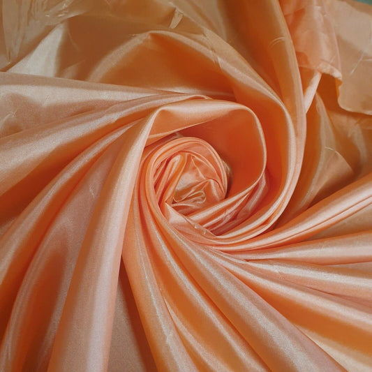 Orange Habotai Polyester Silk Lining Fabric 150cm Wide Soft Lightweight Dress Lining Material by the Metre