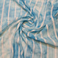 Polycotton Tie Dye White Velour Stripe Dress Craft Boho Fabric 58" By The Meter (Turquoise)