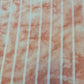 Polycotton Tie Dye White Velour Stripe Dress Craft Boho Fabric 58" By The Meter (Coral Peach)