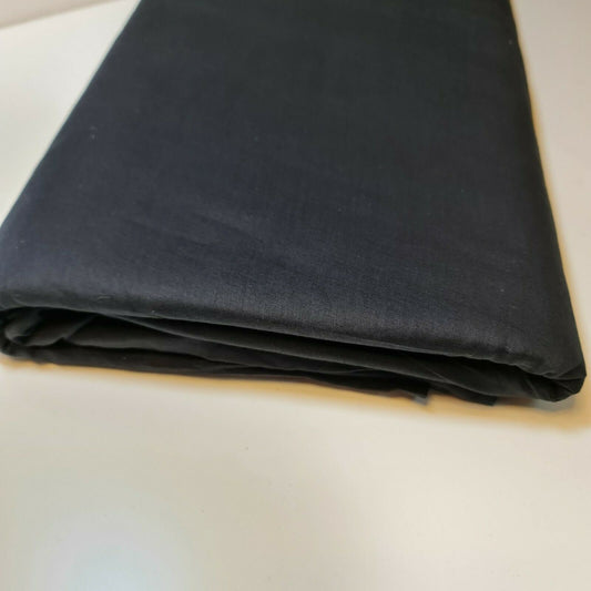 100% Cotton Muslin Fabric - Sheer Gauze, Plain Weave, 44” Wide | Perfect for Dress Lining, Crafts & More (Black)