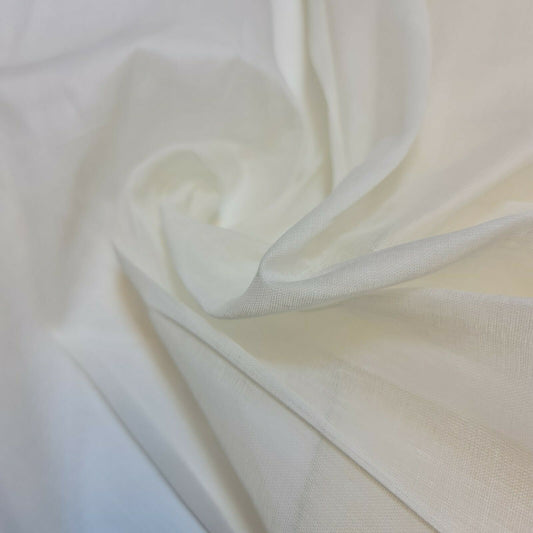 100% Cotton Muslin Fabric - Sheer Gauze, Plain Weave, 44” Wide | Perfect for Dress Lining, Crafts & More (Cream)