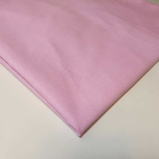 Baby Pink Plain Egyptian 100% Cotton Cambric Fabric – 44” Wide – Soft Dress, Lining, Quilting & Craft Material (By the Meter)