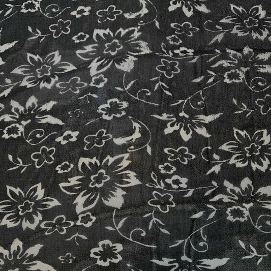 Floral Printed Polyester Crepe Georgette Sheer Chiffon Summer Dress Fabric 44" (Design 6)